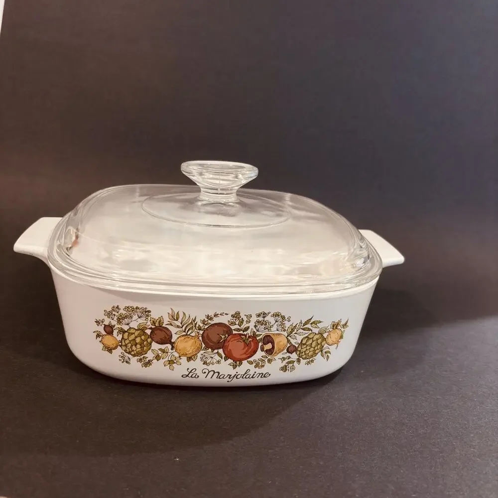 Vintage Corning Ware Spice of Life La Marjolaine A-2-B 2 Qt w/Pyrex Lid